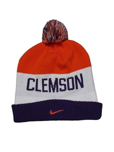 Nike Clemson Tigers Beanie Hat One Size Stretch Fit Warm Winter Cap Adults - Picture 3 of 6
