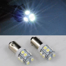 2 x White LED Bulbs 10-SMD BA9S Bayonet BA9 BA9s 64132 H6W