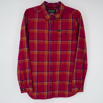 Klim Kinsey Midweight Plaid Flannel Shirt Long Sleeve Motorcycle Riding Small
