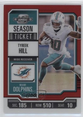 2023 Panini Contenders Optic Season Ticket Red Prizm 10/175 Tyreek Hill #35 16wc