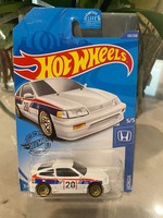 2020 Hot Wheels #123 Honda '88 CR-X Weiß Mit Gold Lace Spoke Wheels 1:64