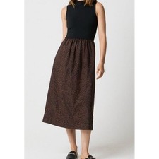 J.Crew Sleeveless Mock Neck Leopard Print Midi Dress XXSP CN598