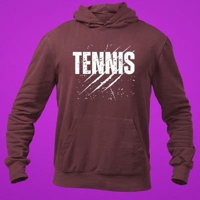 Hoodie Tenniskralle abgenutzt Schule Tennis Team Club Sport Spieler Geschenk