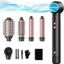 Kinked 5-in-1 Hot Air Styler Wrap, High-Speed Hair Dryer Brush