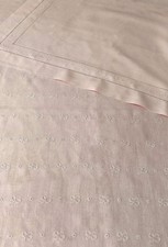 Copripiumino Baby Lettino con sponde Ricamato a Mano su Puro Lino Rosa 100x150