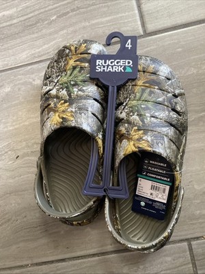 Rugged Shark REALTREE Edge  Boy's EVA Clog - Size: 4 - NEW