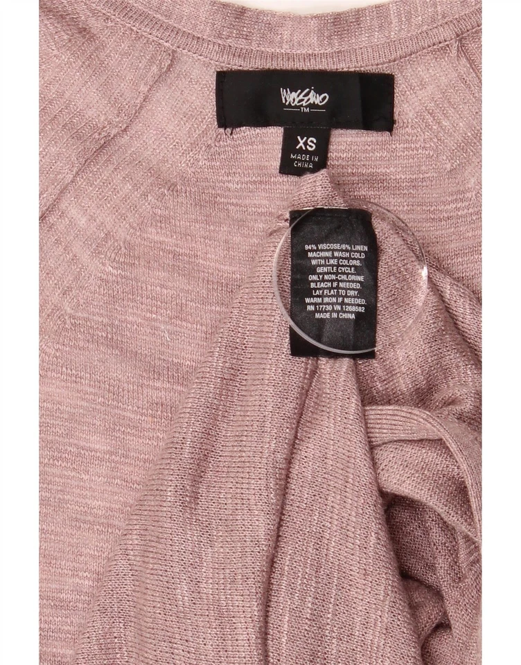MOSSIMO Womens Longline Open Cardigan Sweater UK 6 XS Pink Viscose DN20 — 第 3/3 张图片