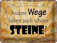 Blechschild 30X40 Cm Andere Wege Auch SchöNe Steine Spruch Zitat Deko Geschenk M