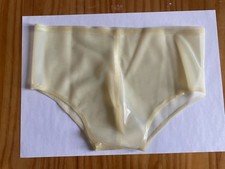 100 Mens Transparent Latex shorts Rubber underwear for Fetish ClubWear BDSM