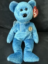 Vintage TY Beanie Baby Classy Bear Plush Toy 2001 Blue The People’s Beanie
