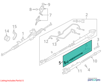 Infiniti G35 Front Left Side Inner And Outer Tie Rod 48521-AL525