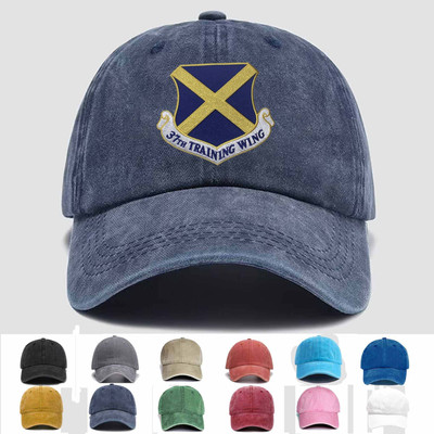 Custom Embroidered Hat 37th Training Wing, Veteran Cap, Trucker Hat, Gift Idea