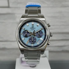 Casio  Edifice EFB-730D-2B Motorsport Chronograph Sky Blue Dial Men's Watch 40mm