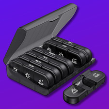 Weekly Pill Box Organizer Pill Case Medicine Planner 3 Times A Day Easy to Clean