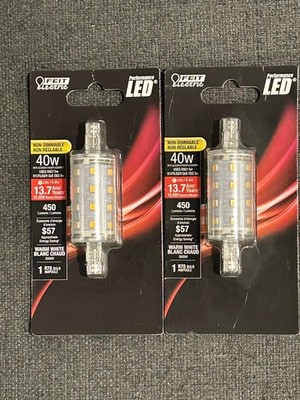 Lot Of 2 Feit Electric Performance R7S LED Light Bulbs 40W Equivalent. 450L