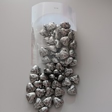 Herz Streudeko Tischdeko Hochzeit Silber 2,5, 3,5 oder 5,5 cm, Menge nach Wahl