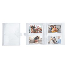 2 Pocket Photo Album, 5 Inch Scrapbook Holds 160 Cards with Snap, Transparent