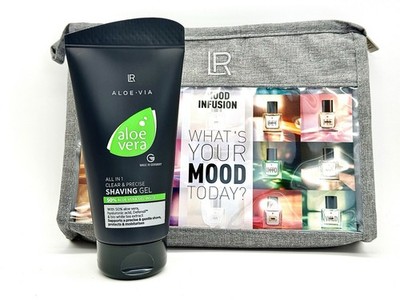 LR All in 1 Clear & Precise Shaving Gel 150ml 50% Aloe Vera Gel + Waschtasche