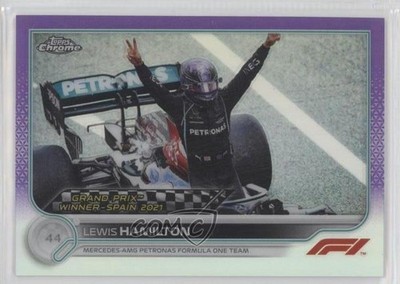 2022 Chrome Formula 1 Grand Prix Winners Purple Refractor Lewis Hamilton 16c2