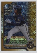 2022 Bowman Chrome Prospects Gold Shimmer Refractor 5/50 Hendry Mendez 14uk