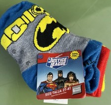 Justice League Logo Toddler Socks 6 Pairs Size 2T-4T