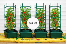 6x Tomato Growbag Halos Plant Pot with Support Trellis tower Irrigation System