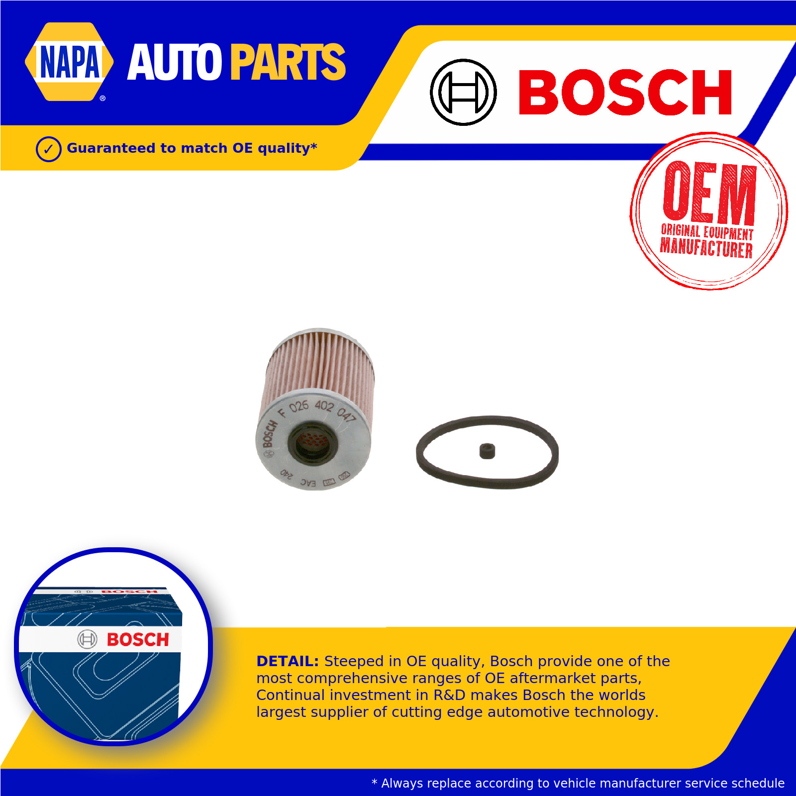 Fuel Filter fits RENAULT TRAFIC Mk2 2.0D 2.5D 01 to 14 Bosch 7701208613 Quality