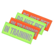4pcs Dog Training Reflective Patch Security Collar Patches For Harness And