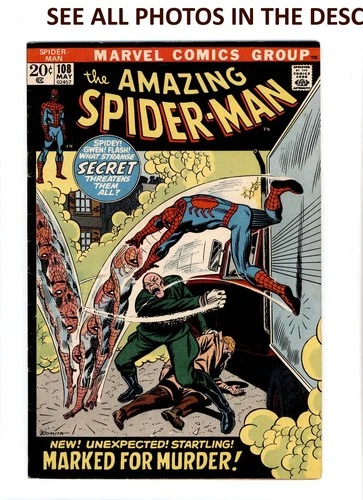 The Amazing Spider-Man #108 MAY 1972 VG/FN Marvel Comics (HG)