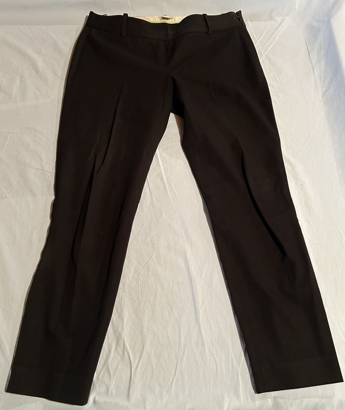 J.Crew Women's City Fit Cotton slacks Black Lightweight  6P Professional Style