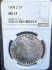 1900 O Morgan Silver Dollar MS 63 NGC Uncirculated $1 Coin STUNNING COIN!