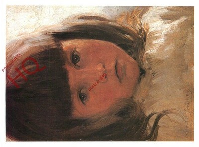Ansichtskarte: - Edward E. Simmons, Studie eines jungen Mädchens