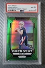 DRAKE MAYE 2024 PRIZM ROOKIE RC #4 EMERGENT-GREEN PRIZM PSA 8 PATRIOTS