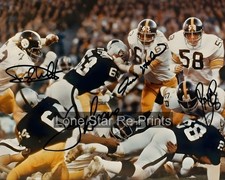 Joe Greene Ernie Holmes Pittsburgh Steelers Signed   8x10 Reprint