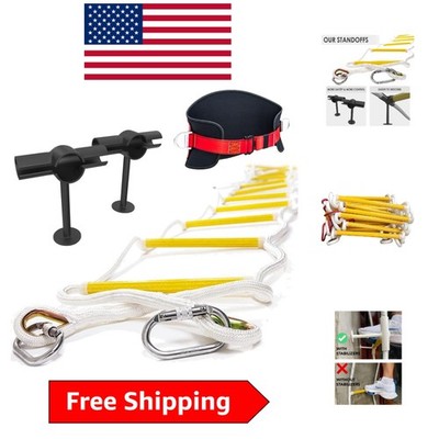 Heavy-Duty 32 ft Safety Ladder with Stand-Off Stabilizers for Quick Escapes