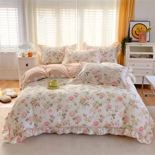 1Pc Flower Pure Cotton Duvet Cover Skin-friendly Quilt Cover Adult Kid Bed Linen