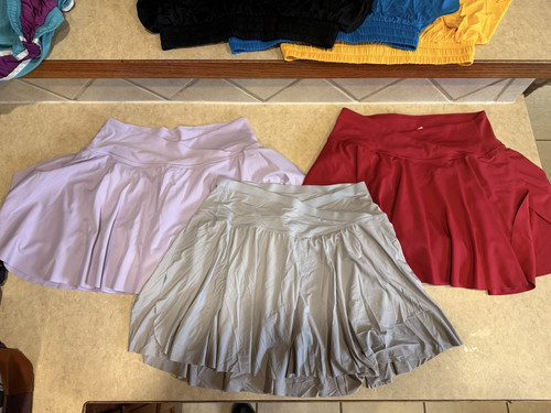 Flowy Athletic Shorts for Women Running Tennis Butterfly Shorts  2-in-1 Large