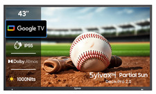 Sylvox 43in Smart Outdoor TV 4K UHD APP Dolby Atmos IP55 Waterproof Partial Sun