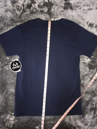 Delta Pro Weight Realtree Outfitters Short Sleeve Dark Blue T-Shirt SZ S Bullets - Picture 12 of 12