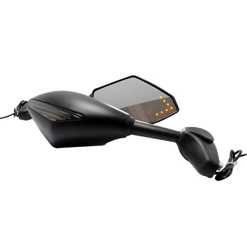LED Turn Signals Indicator Motorcycle Rearview Mirrors For Hyosung GT250R GT650R - Image 3 of 4