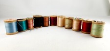vintage Lot of 11 cotton/polyester Spools J P Coats Star Clarks over 1,200 yds