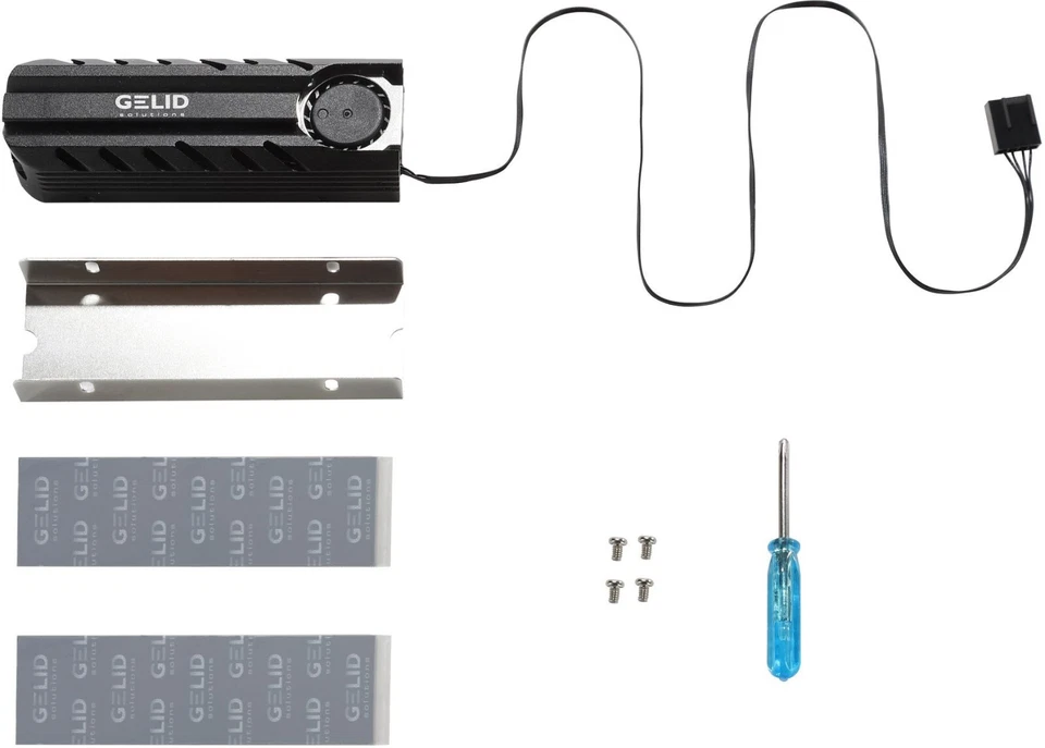 Gelid IceCap Black Pro M.2 SSD Cooler has 20mm PWM Fan for all M.2 SSD, 18.2dBA - Image 3 of 4