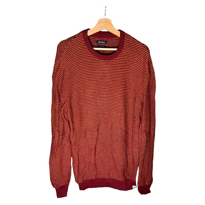 MCNEAL Pullover Herren Sweatshirt Strick-Look Pure Cotton Baumwolle Gr. XL Rot