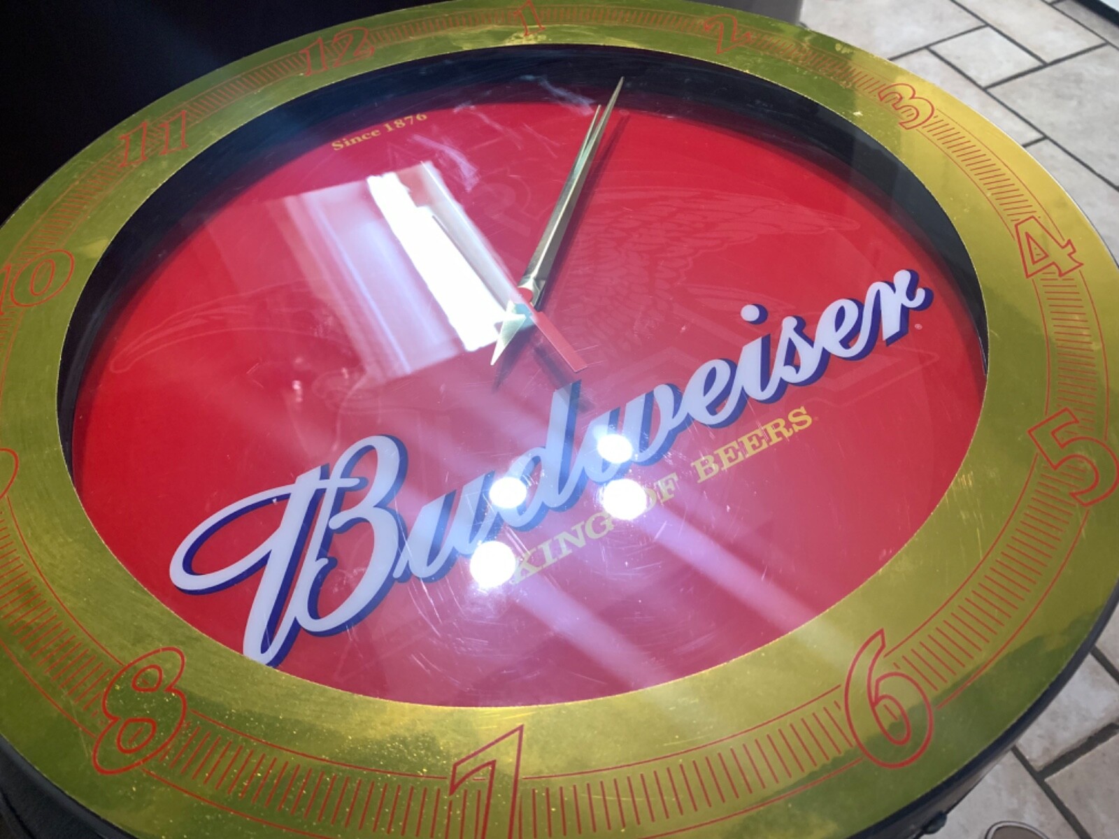Budweiser Beer Neon Light Wall Clock eBay