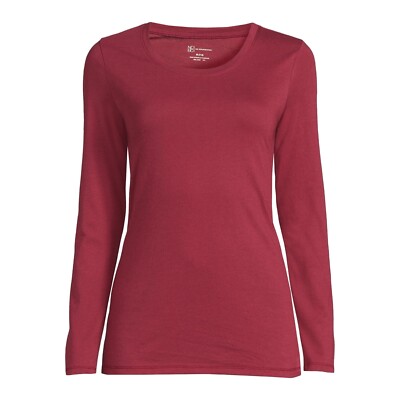 No Boundaries Juniors' Long Sleeve Tee, Red Size M(7-9)