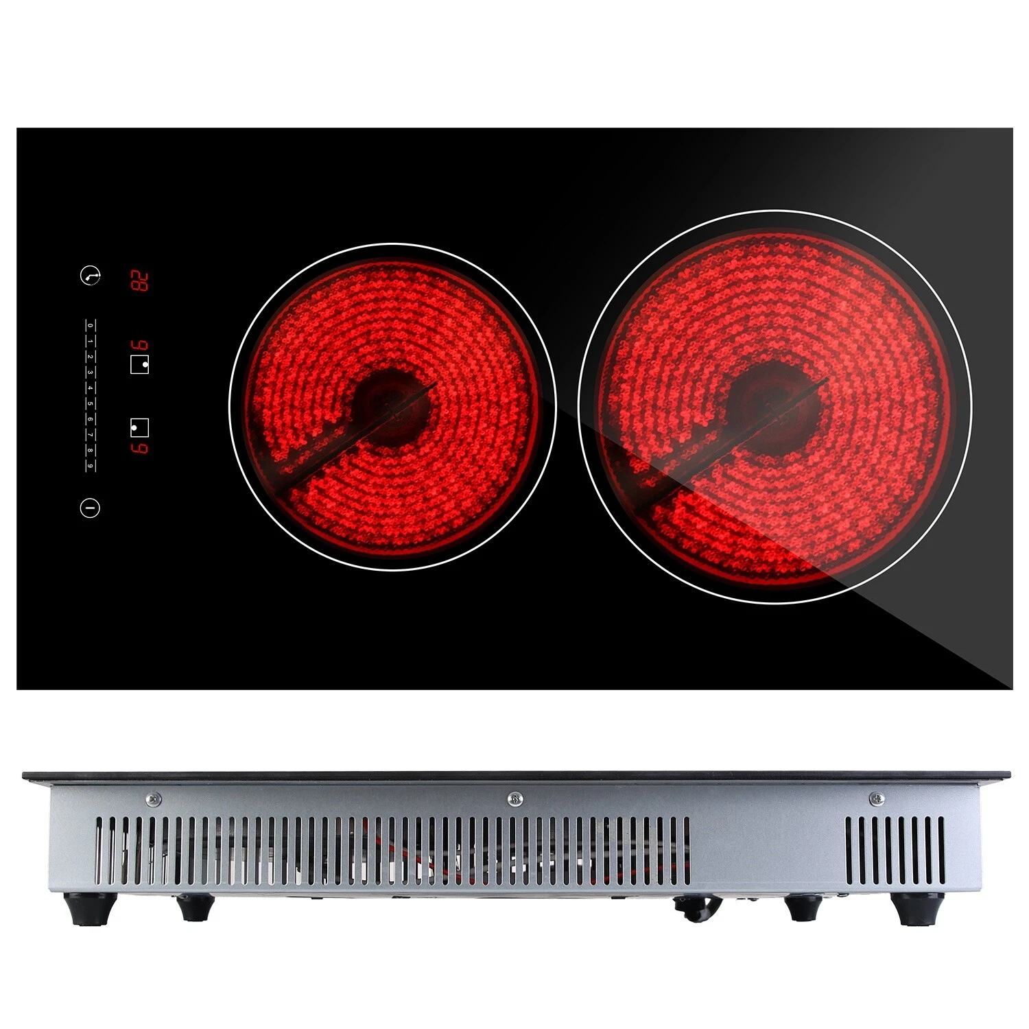 New Dual Induction Electric Cooktop, 1900W with Timer & 9 Heat Levels