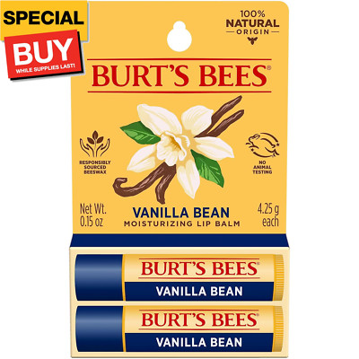 Lip Balm - Vanilla Bean, Lip Moisturizer With Responsibly Sourced Beeswax, Tint-
