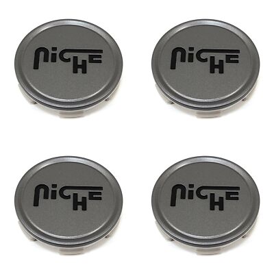 4 Niche Gray Center Caps for 5L M146 Essen M149 Verona M150 Verona M152 Vicenza