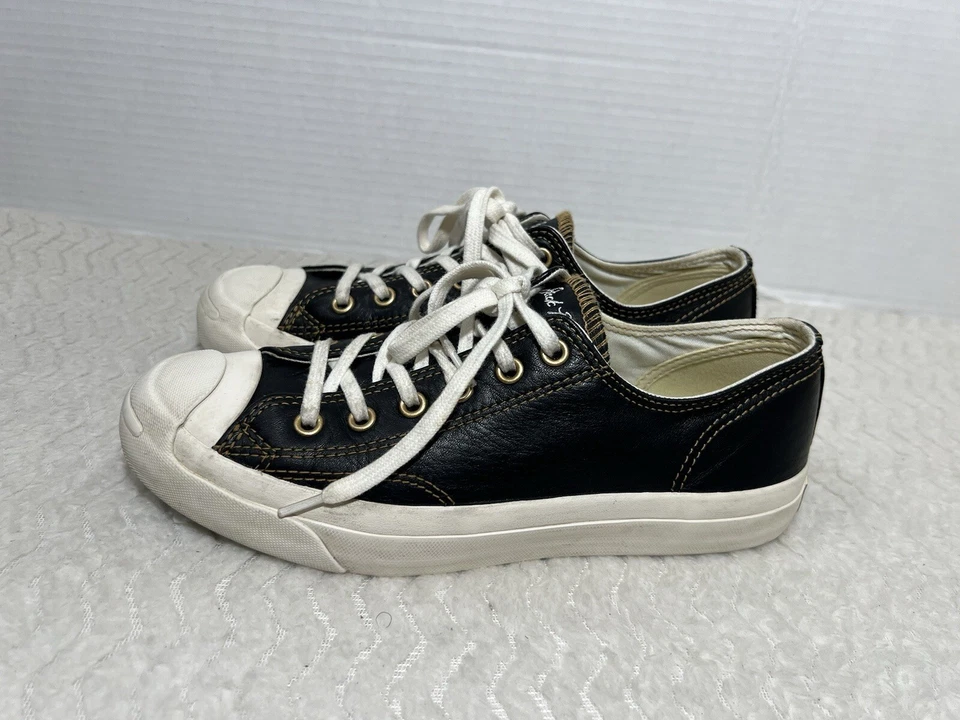 Zapatillas retro Converse Jack Purcell para hombre’s 5,5 para mujer 7 bajas blancas y negras Foto 4 de 4