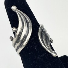 Unique Israeli Artisan Sterling Silver Wrap Ring Size 6.5